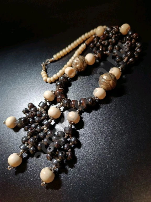 Крупные Бусы. Натуральная Кость. Винтаж.