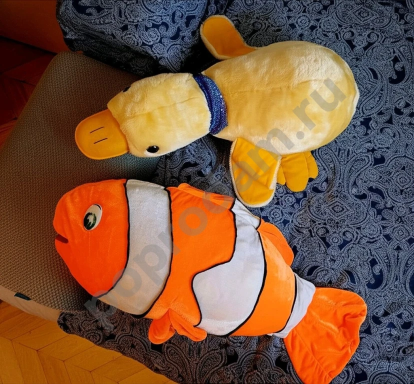 Мягкие игрушки подушки оживят твою кровать