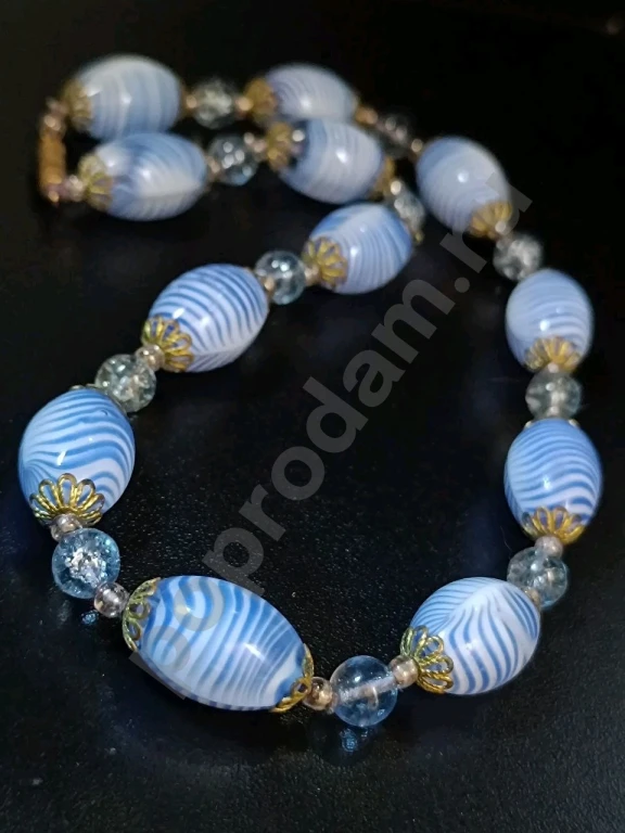 Старинные Бусы 1940-е. Чехия. Jablonex. Стекло.