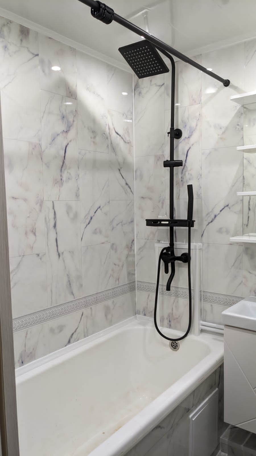 Ремонт ванных комнат, санузлов: Ванная панелями (вместе с материалом)