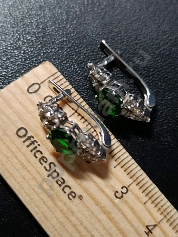 Серьги. Серебро 925 пробы. Тризуб. Харьков.