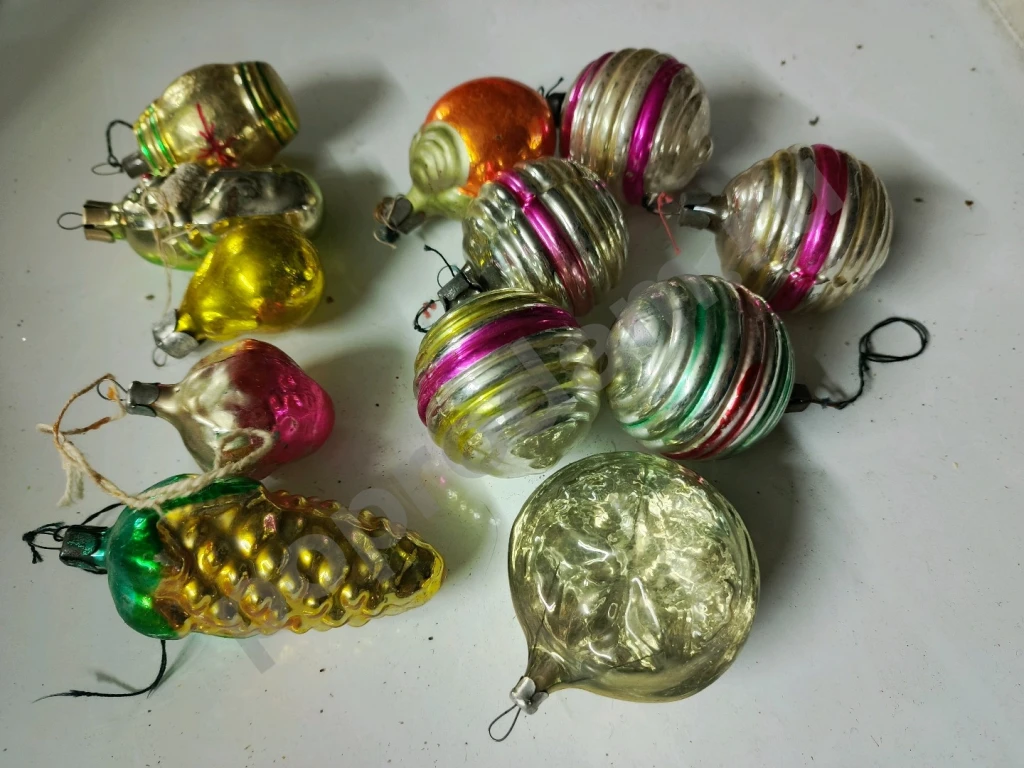 Елочные игрушки СССР Стеклянные. Редкие игрушки СССР