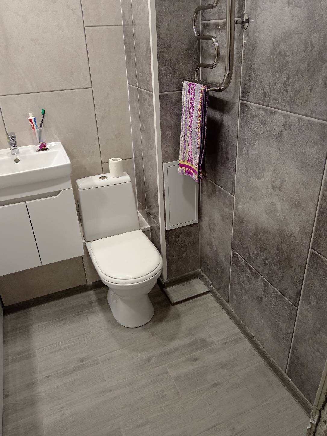 Ремонт ванных комнат, санузлов: Санузел панелями (вместе с материалом)