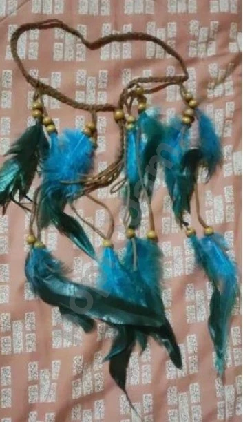 Украшение на голову с перьями новая