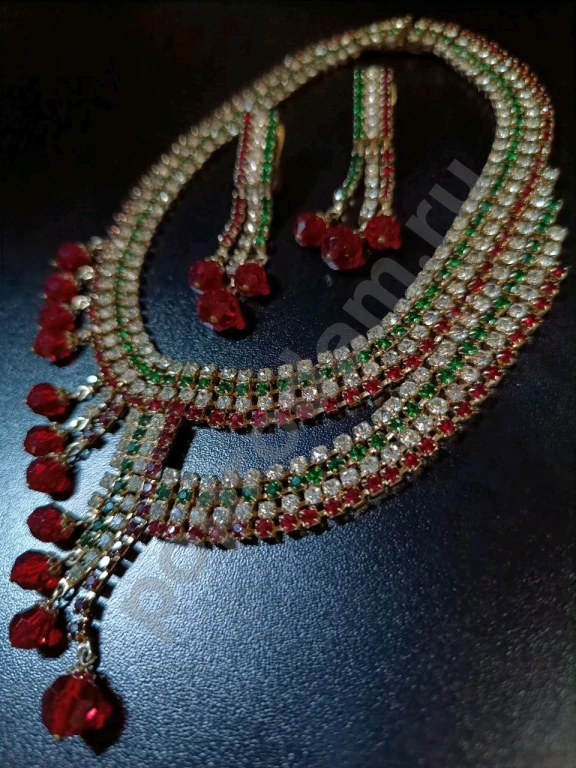 Комплект. Чехия. Jablonex. Винтаж. Стекло.