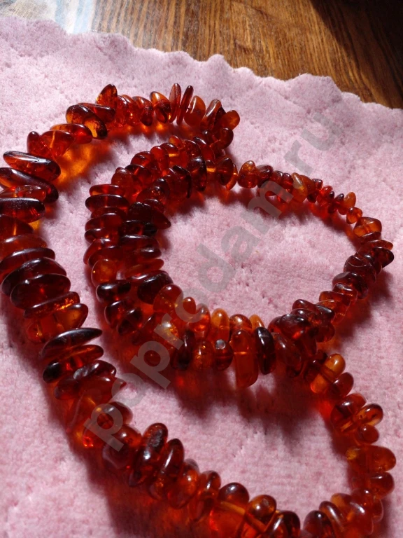 Бусы янтарь