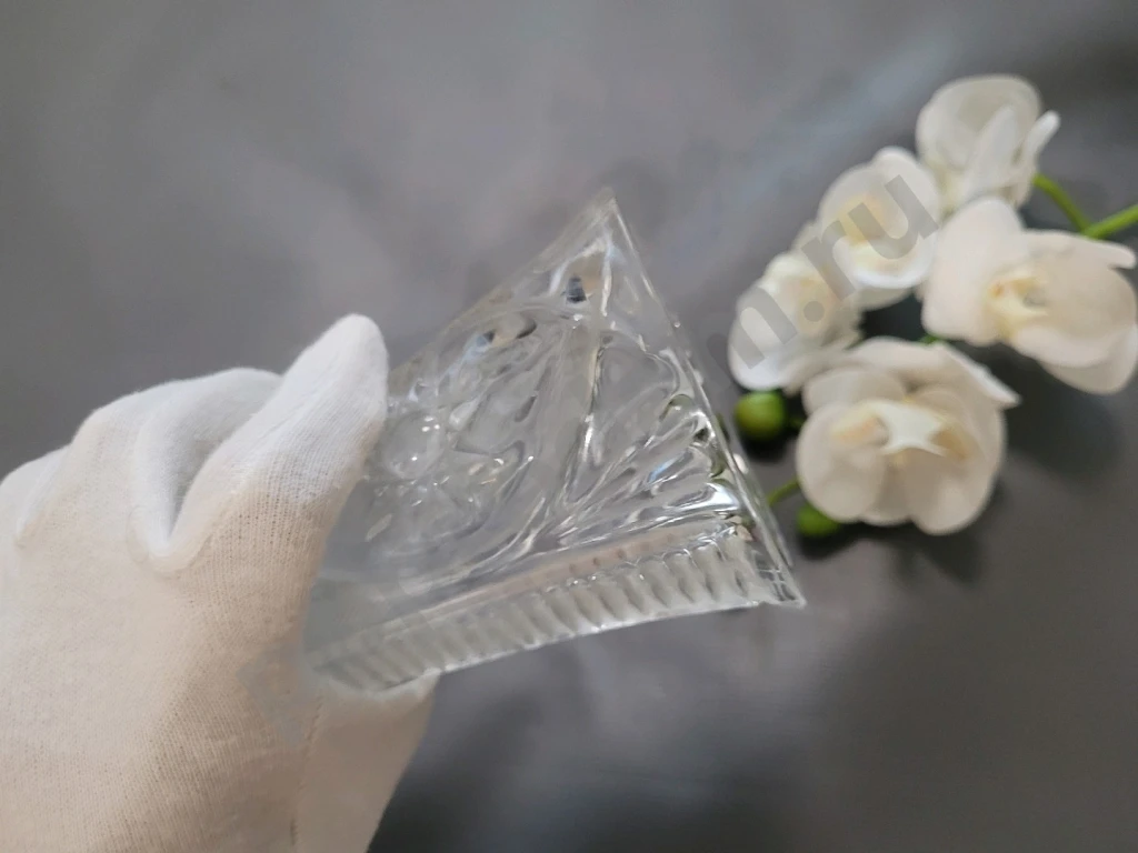 Хрустальная Ваза для цветов Винтаж СССР 18см