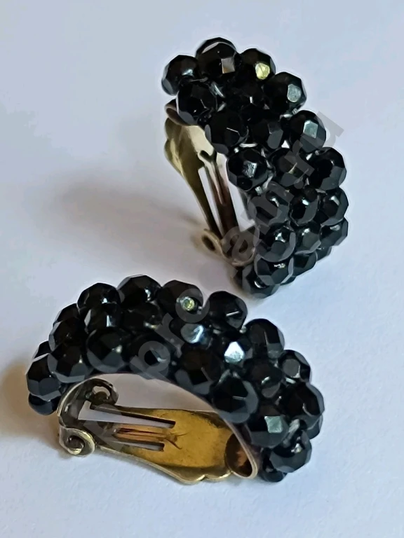 Крупные Клипсы. Винтаж 40-ые. Стекло.