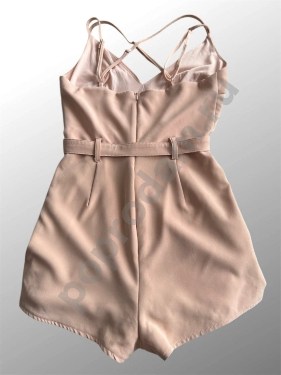 Женский летний комбинезон в персиковом цвете