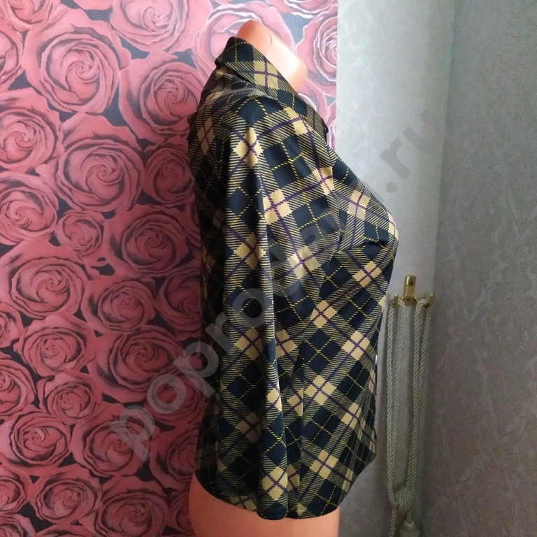 Рубашка Mexx блуза женская размер M L 46 коричневая Рукав три четверти Приталенная