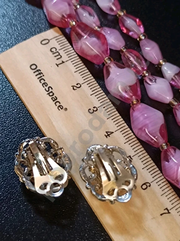 Бусы и Клипсы. Винтаж. Стекло. Родная сборка!