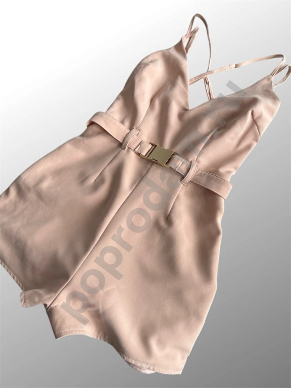 Женский летний комбинезон в персиковом цвете