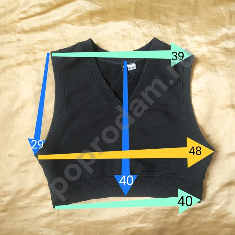 Жилетка S безрукавка H&M топ хлопок Турция