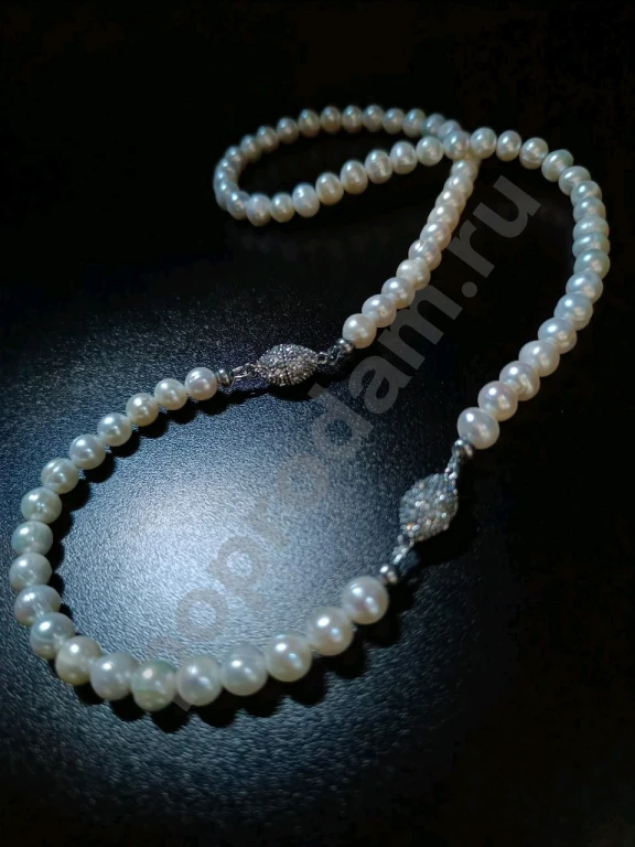 Крупный Комплект. Натуральный Жемчуг. Italia Independent. Бусы и Браслет.
