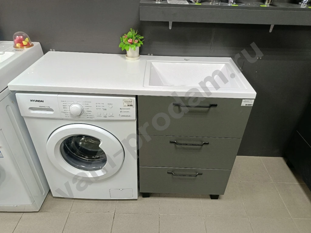 Раковина над стиральной машинкой 80