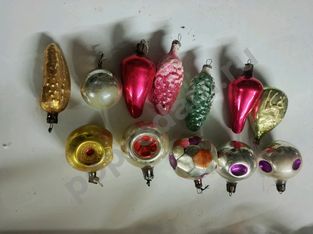 Елочные игрушки СССР Стеклянные. Редкие игрушки