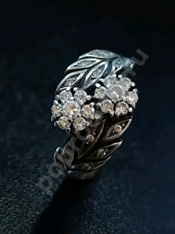 Кольцо. Серебро 925 пробы. Тризуб. Размер 23.