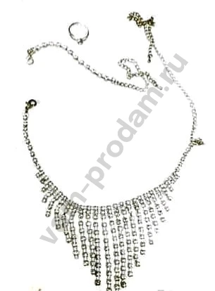 Комплект украшенийс кристаллами Сваровски из 3 предметов: колье, браслет, кольцо