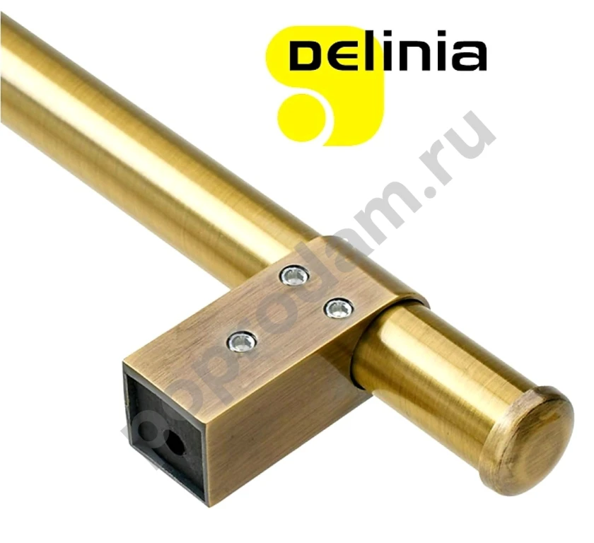 DELINIA Новый крепеж + заглyшки для кухонного рейлинга (Бронза)