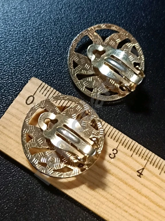 Крупные Клипсы. Клуазоне. Винтаж.