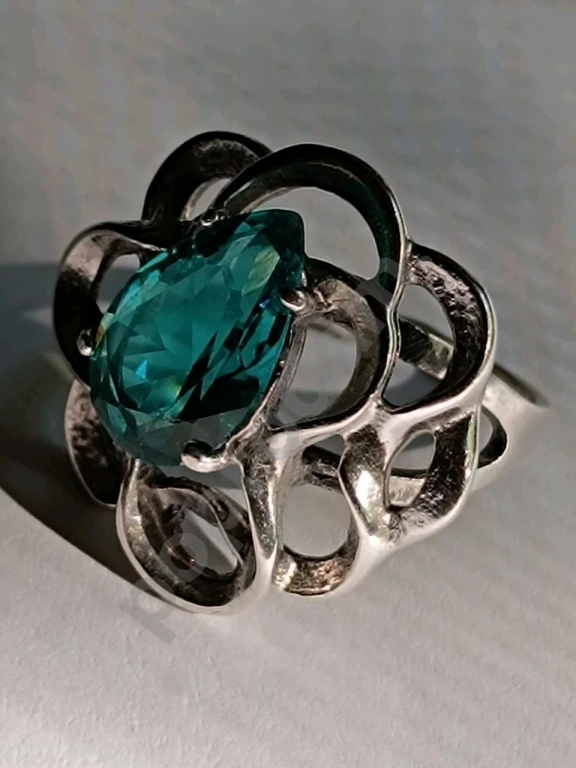 Крупное Кольцо. Серебро 925 пробы. Тризуб. Размер 18.