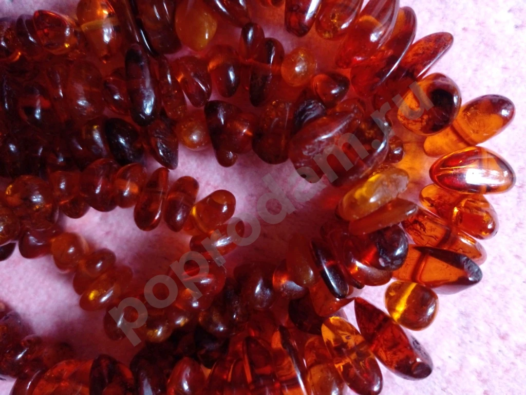 Бусы янтарь