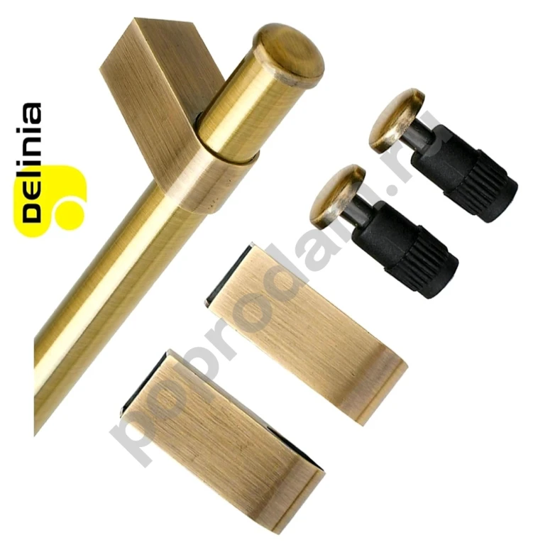 Delinia Новый крепеж + заглyшки для кухонного рейлинга (Бронза)