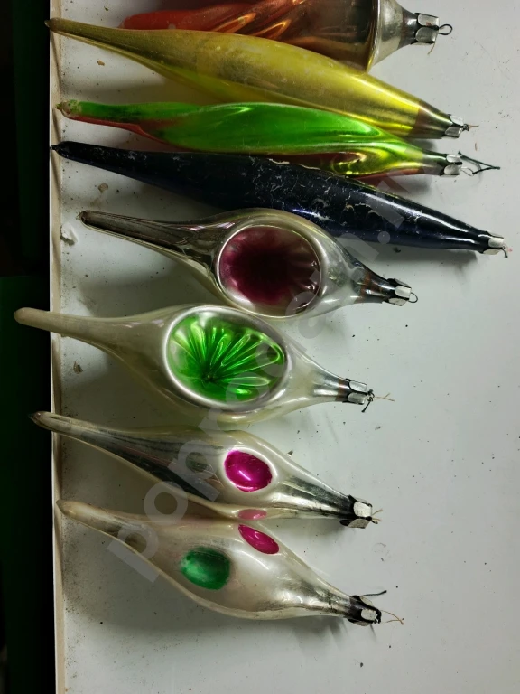 Елочные игрушки СССР Стеклянные. Редкие игрушки СССР сосульки. Доставка