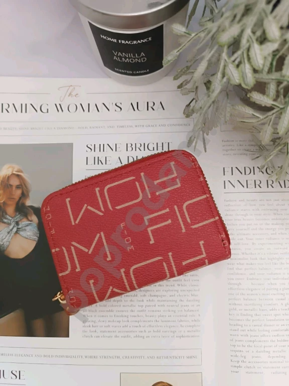 Кошелёк картхолдер женский красный