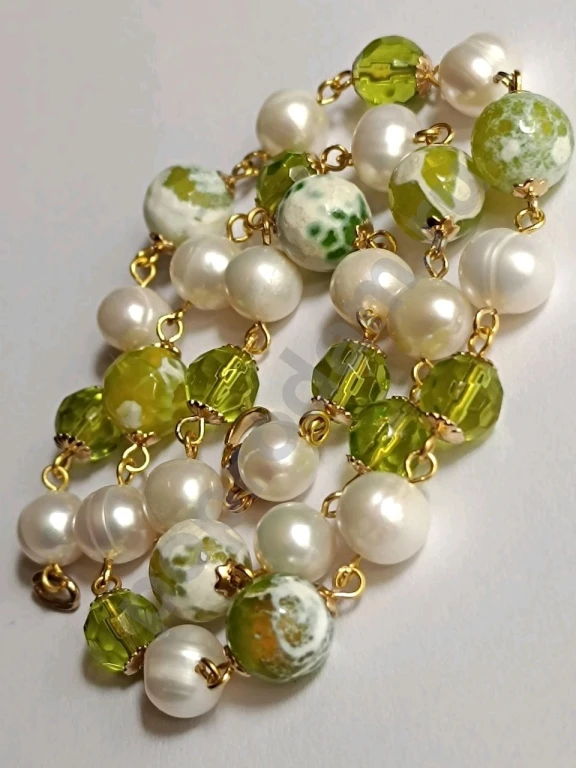 Бусы Цепочка. Italia Independent. Натуральный Жемчуг, Камень, Стекло.
