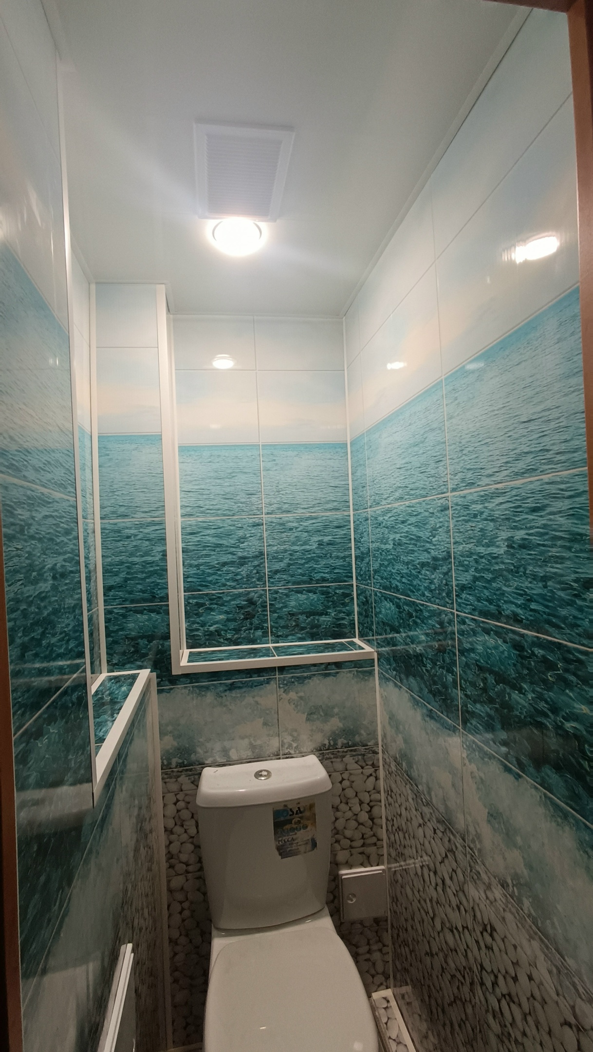 Ремонт ванных комнат, санузлов: Туалет панелями (вместе с материалом)