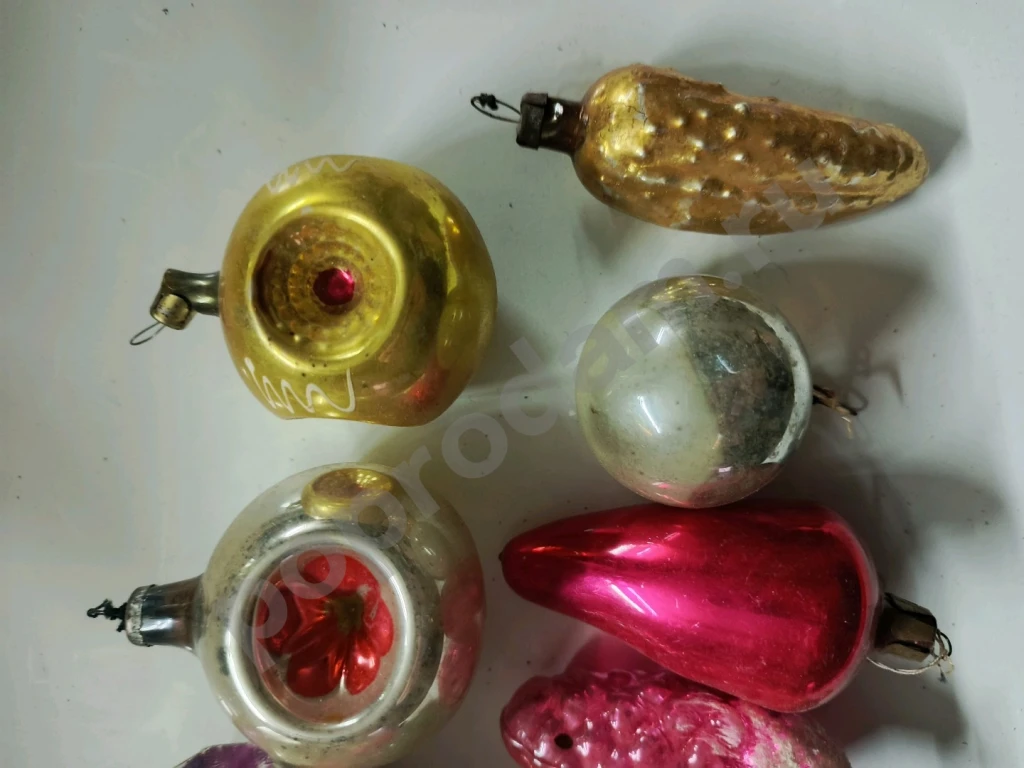 Елочные игрушки СССР Стеклянные. Редкие игрушки