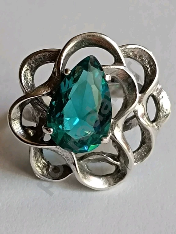 Крупное Кольцо. Серебро 925 пробы. Тризуб. Размер 18.