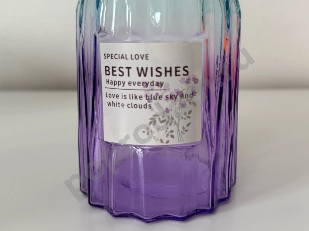 Новая стеклянная ваза, 15 см