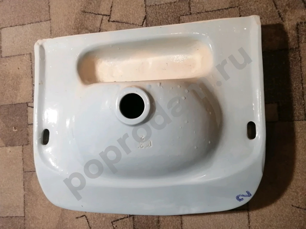 Керамическая раковина, голубая