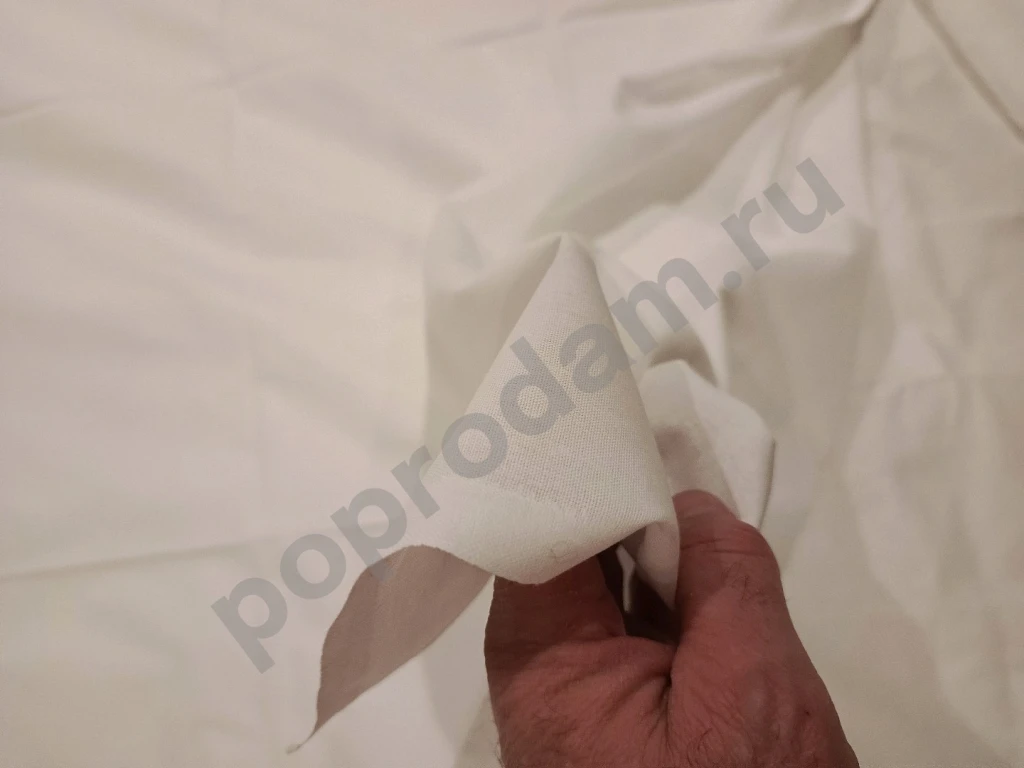 Простынь и пододеяльник 1,5 спальные 100% хлопок. Ярко белый цвет. Плотная ткань