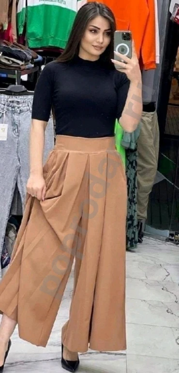 Женские штаны брюки с высокой посадкой..