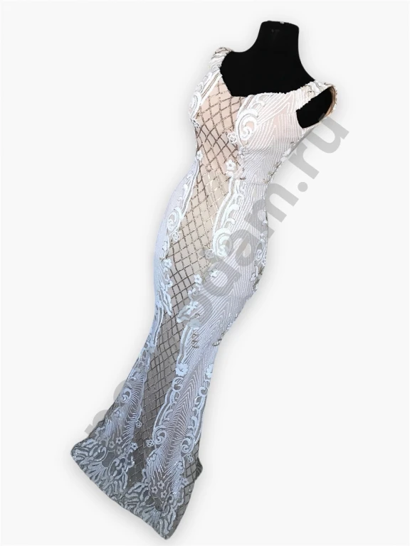 Нарядное очень красивое платье в пол с пайетками