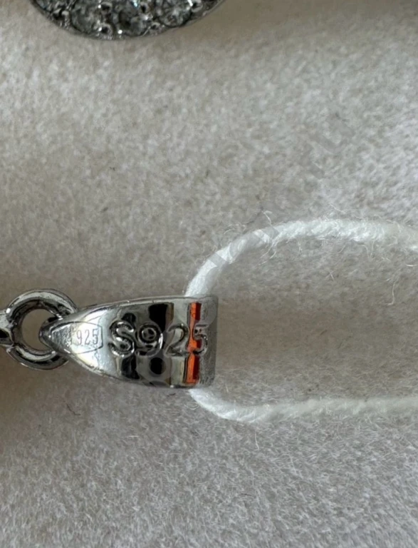 Новый серебряный комплект/набор серьги и кулон