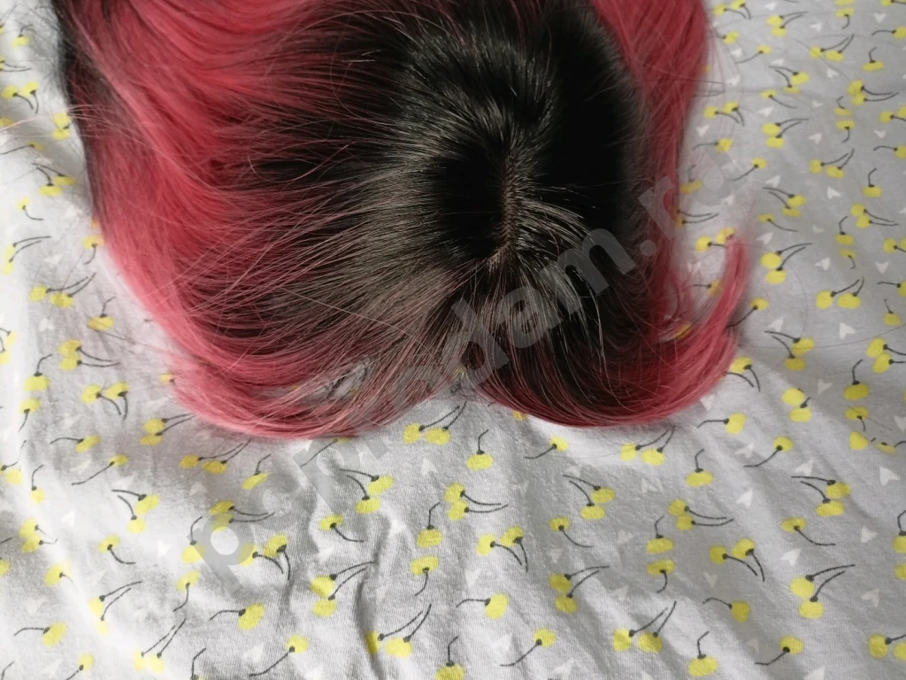 Парик розовый длинный новый