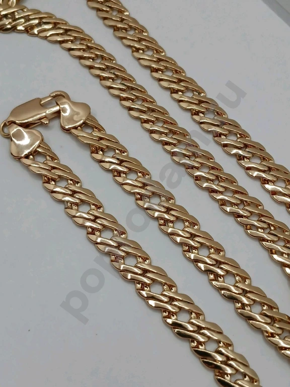 Цепочка Luxe Gold ок.60см/8мм Двойной Ромб