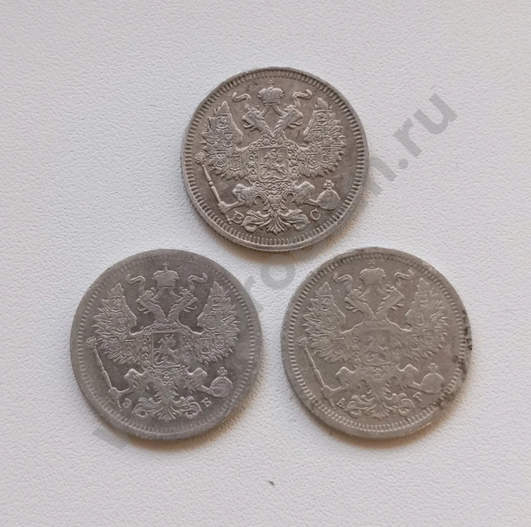 Серебряные монеты Николая 2