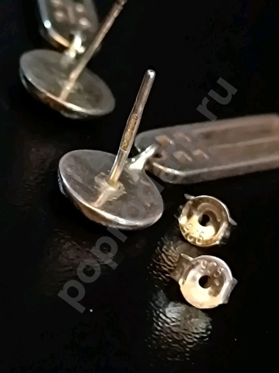 Серьги Mackintosh Rose. Серебро 925. Italia.