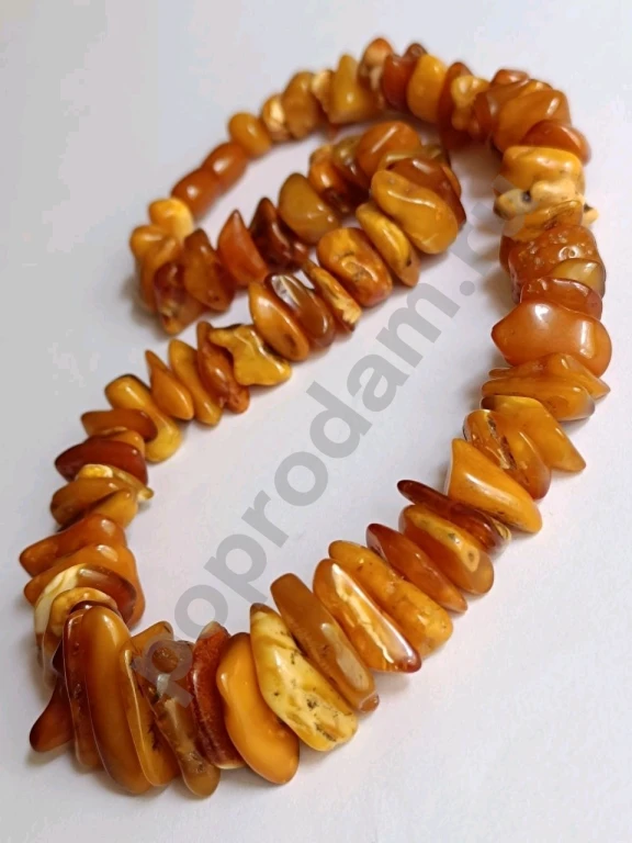 Бусы. Натуральный Янтарь Желток. Винтаж.