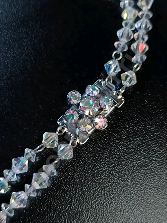 Крупные Длинные Бусы. Винтаж. Стекло АБ.