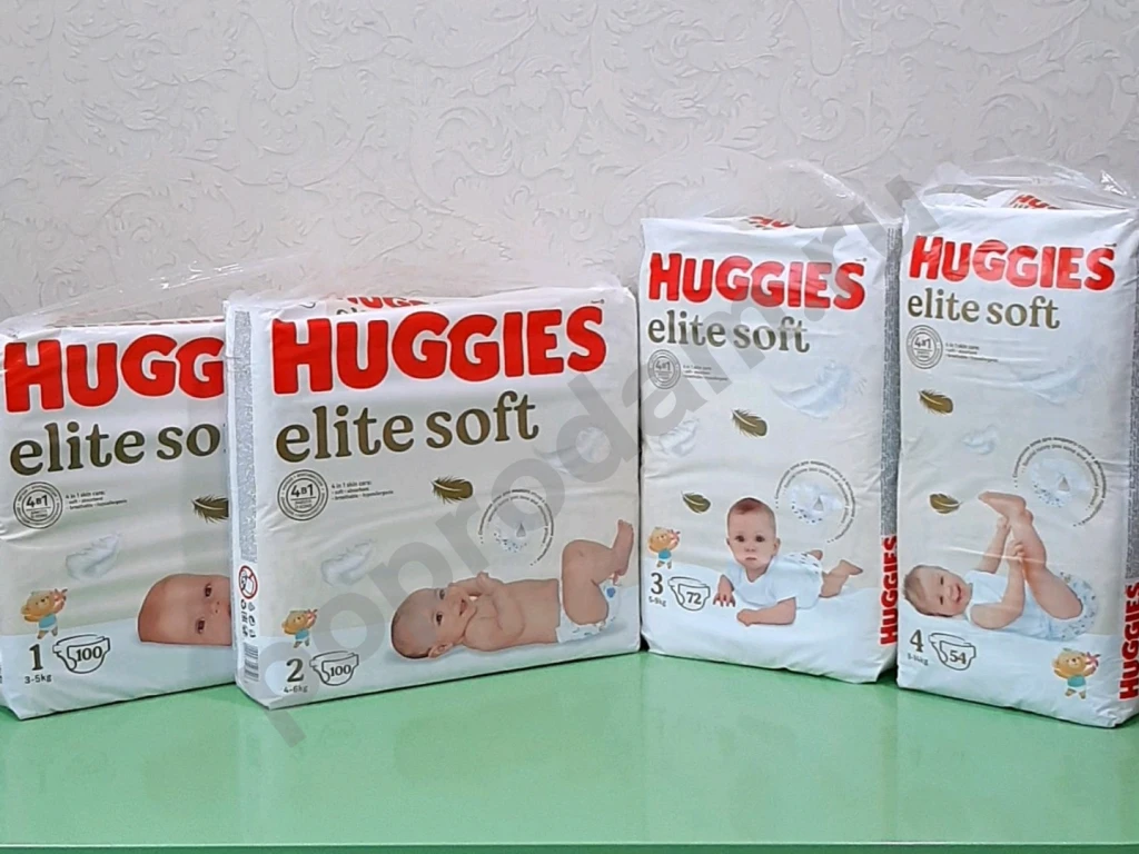 Подгузники Huggies elite soft 1,2,3,4