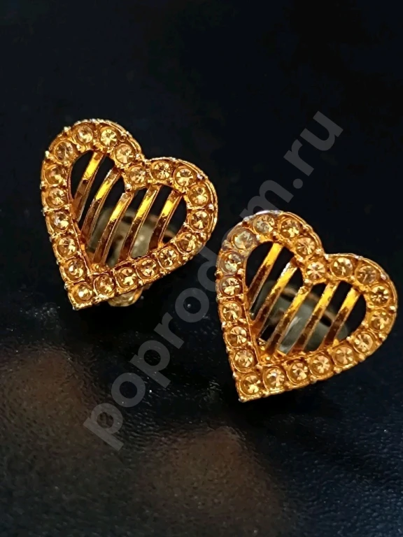 Комплект. Брошь и Клипсы. Винтаж.