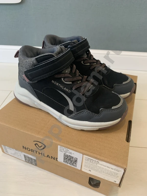 Ботинки осенние для девочки утепленные размер 32