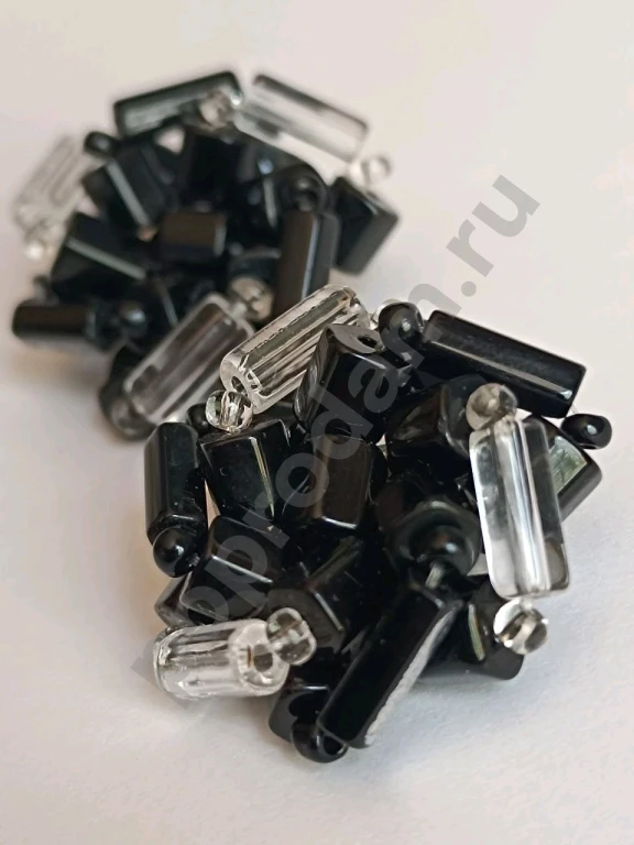 Наборные Клипсы. Чехия. Jablonex. Винтаж. Стекло.