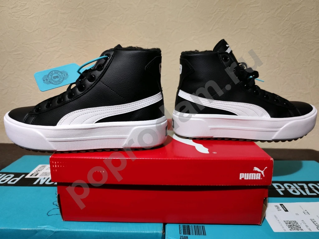 Женские утеплённые кеды Puma Kaia Mid Fur (Poizon)